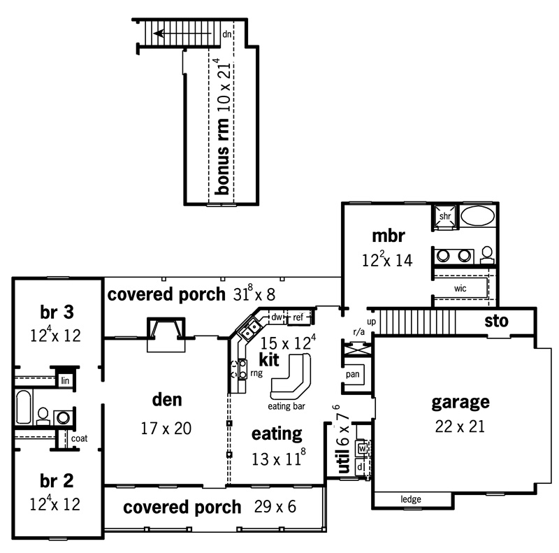 Right Reading Reverse Floor Plan