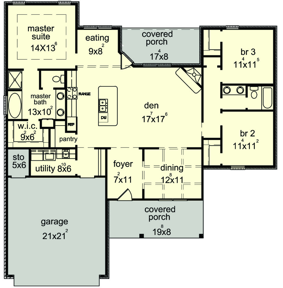The Sumner floor plan from Garner Drake Residential Design