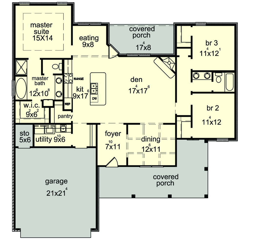 The Shelby House Plan Floor Plan